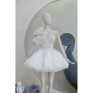 Đầm dự tiệc dáng xoè kim sa hạt lấp lánh full size s/m/l/xl