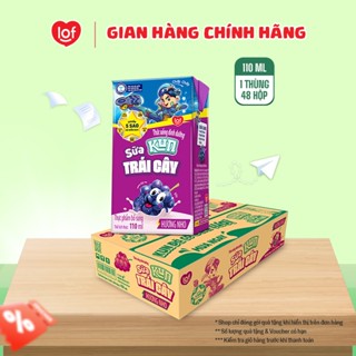 Sữa trái cây KUN vị nho thùng 48 hộp x 110ml