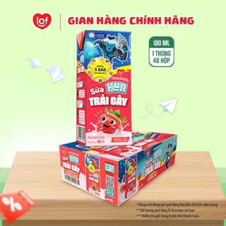 Sữa trái cây KUN vị dâu thùng 48 hộp x 180ml