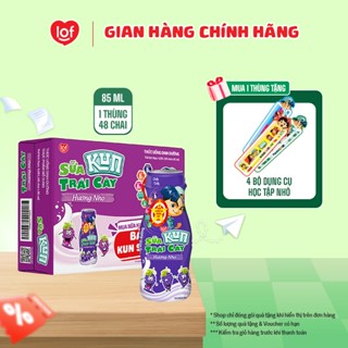Sữa trái cây KUN vị nho thùng 48 chai x 85ml