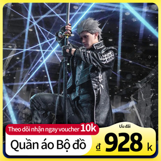 Vergil Cosplay Devil May Cry 5 Full Set Áo Choàng Dài Game Anime Hóa Trang Biểu Diễn Kèm Tóc Giả