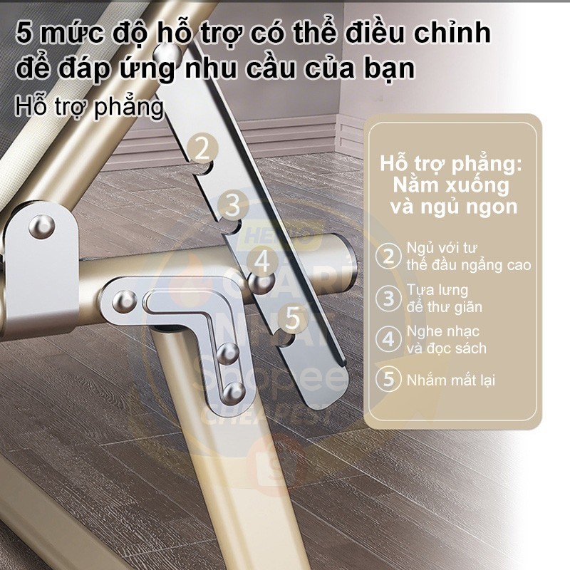 HEINO Giường gấp di động Heino 4 nấc điều chỉnh tựa lưng - Giường ngủ văn phòng nghỉ trưa | BigBuy360 - bigbuy360.vn