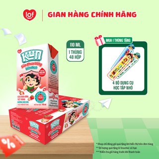 Sữa chua uống KUN vị kem dâu thùng 48 hộp x 110ml