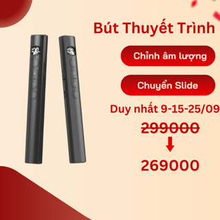 Bút Trình Chiếu Thuyết Trình Powerpoint Laser Đỏ Sắc Nét Chiếu Slide Chỉ Bản Đồ Phạm Vi Xa 100m Chuyển Trang Siêu Mượt