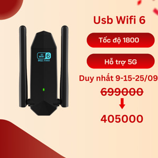 USB Wifi 6 Cho PC 2 Râu Không Dây AC1300M Băng Tần Kép 5Ghz 2.4Ghz 1300Mbps Bộ Thu Sóng Wifi Chuẩn Wifi 5 Cho Máy Tính