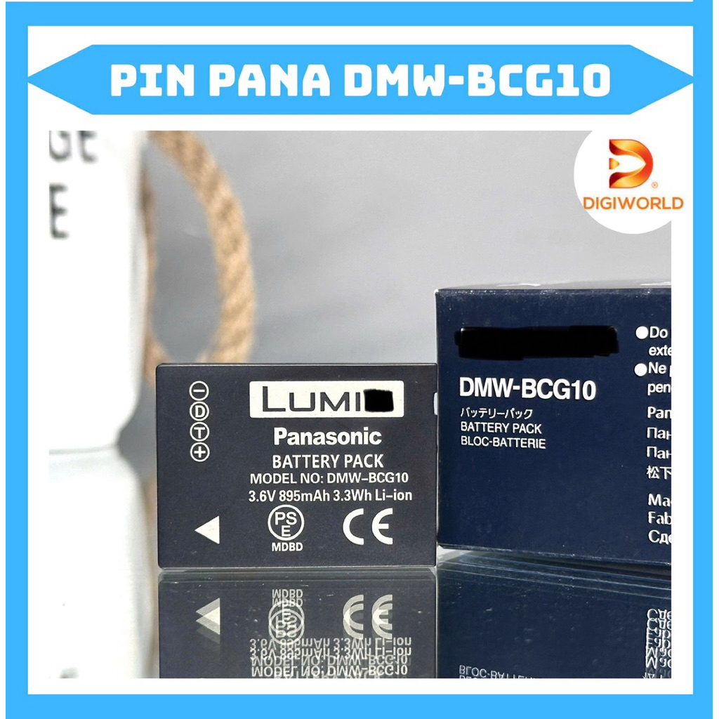 Pin Pana DMW-BCG10 tương thích với các loại pin Pana DMW-BCG10PP/BCG10/BCG10E.