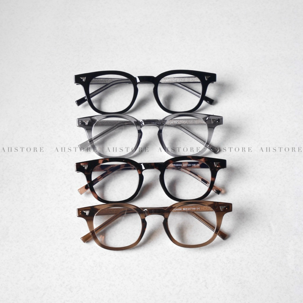Kính giả cận, gọng kính cận nam nữ AHSTORE lõi thép nhựa TR90 chống ánh sáng xanh, UV400