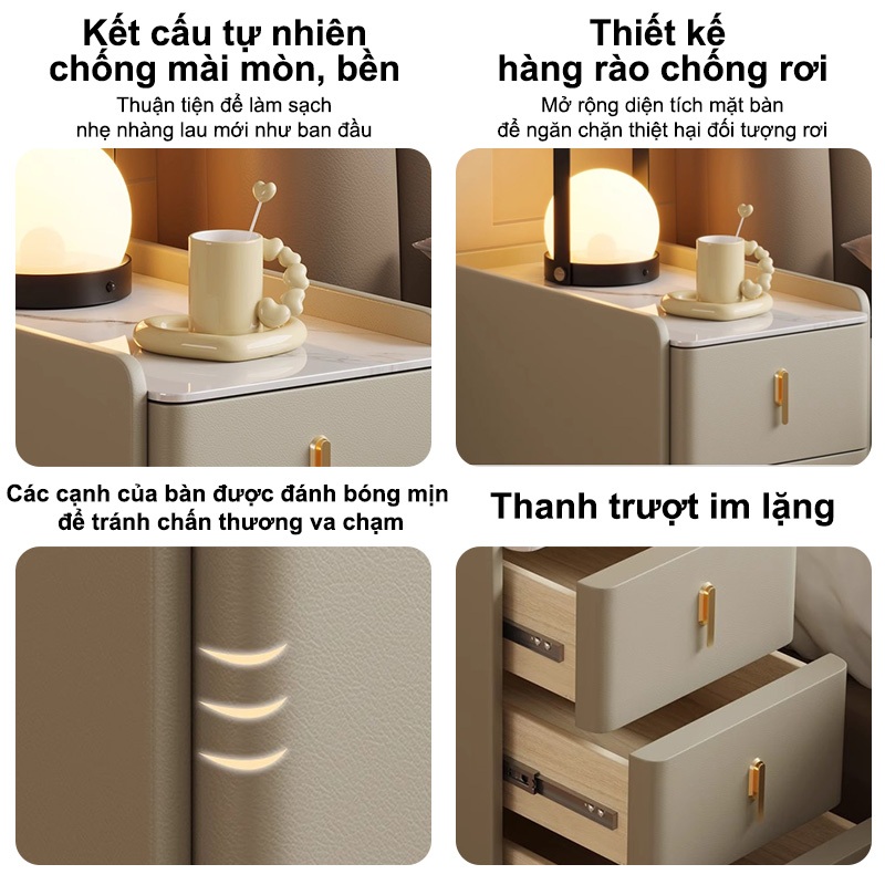 MY Tủ đầu giường tab kê đầu giường, tủ đựng đồ nhiều ngăn decor phòng chất liệu gỗ MDF | BigBuy360 - bigbuy360.vn