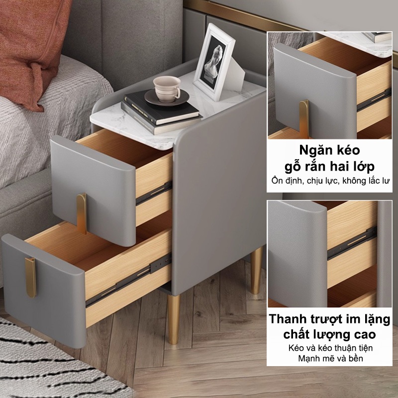 MY Tủ đầu giường tab kê đầu giường, tủ đựng đồ nhiều ngăn decor phòng chất liệu gỗ MDF | BigBuy360 - bigbuy360.vn