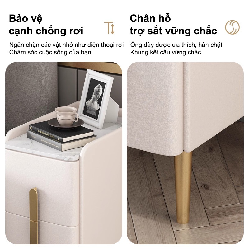 MY Tủ đầu giường tab kê đầu giường, tủ đựng đồ nhiều ngăn decor phòng chất liệu gỗ MDF | BigBuy360 - bigbuy360.vn