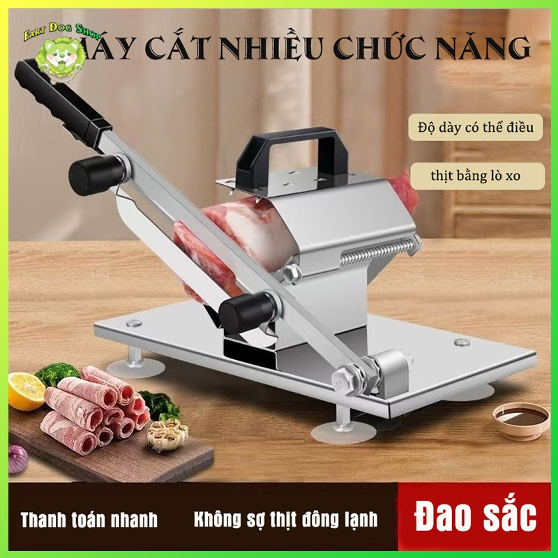 Máy thái thịt đông lạnh đa năng hai lưỡi - Dễ dàng thái thịt sống, thịt gà và rau củ