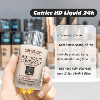 Kem nền catrice 24h che phủ mỏng nhẹ