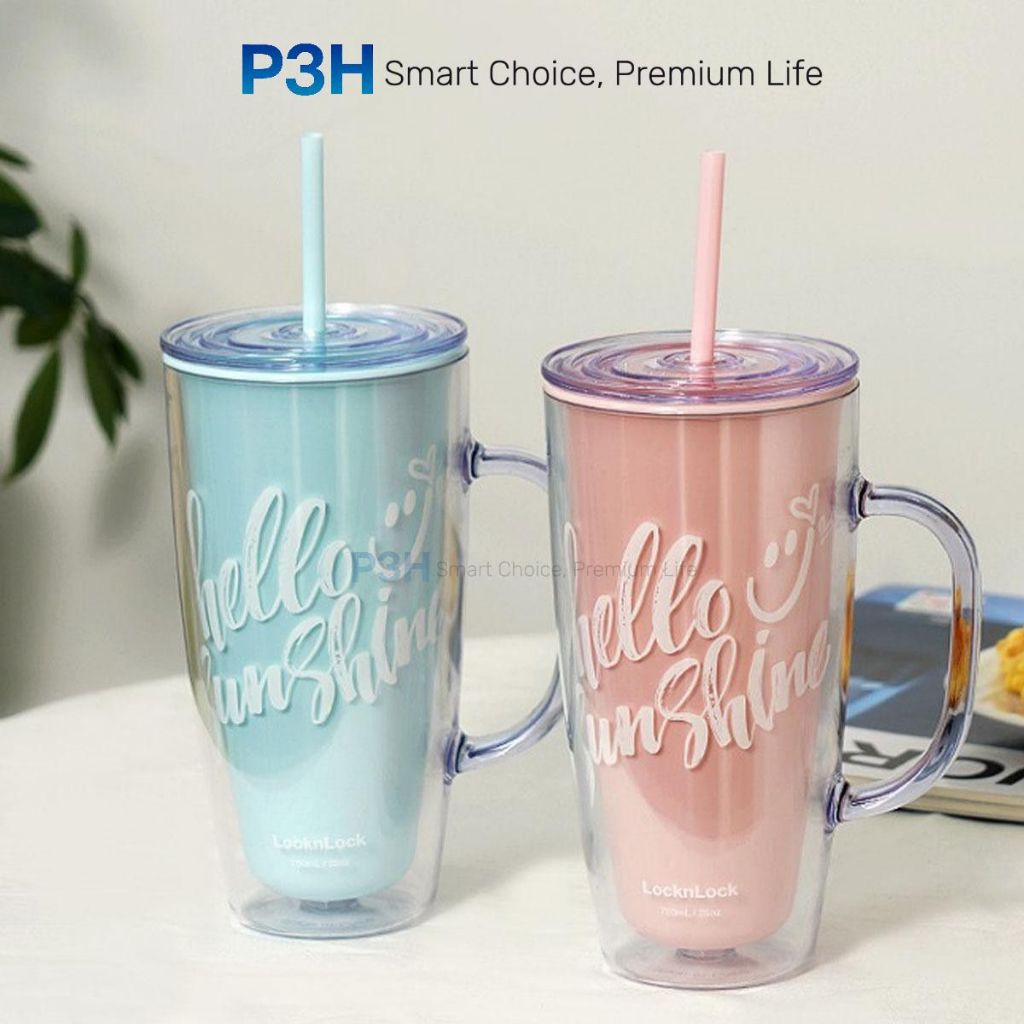 Ly nhựa 2 lớp có tay cầm Lock&Lock dung tích 720ml HAP503 P3HStore