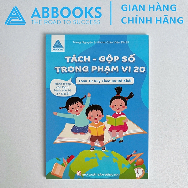 Sách Toán Tư Duy Cho Bé 3-6 Tuổi - Bộ 4 Cuốn Cộng Trừ Tách Gộp Số Kèm Quà Tặng - ABBOOKS