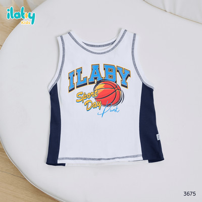 [ILABY 10-40kg] Mix set bộ bé trai, áo tank top cotton phối quần short kaki túi hộp [3675+3158]