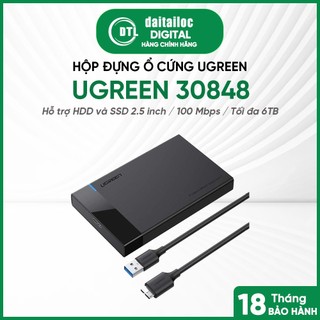 Hộp đựng ổ cứng 2.5 inch USB 3.0 (US221) Ugreen 30848 | Chính Hãng | Bảo Hành 18 Tháng