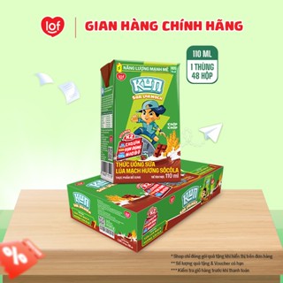 Sữa lúa mạch KUN vị socola thùng 48 hộp x 110ml