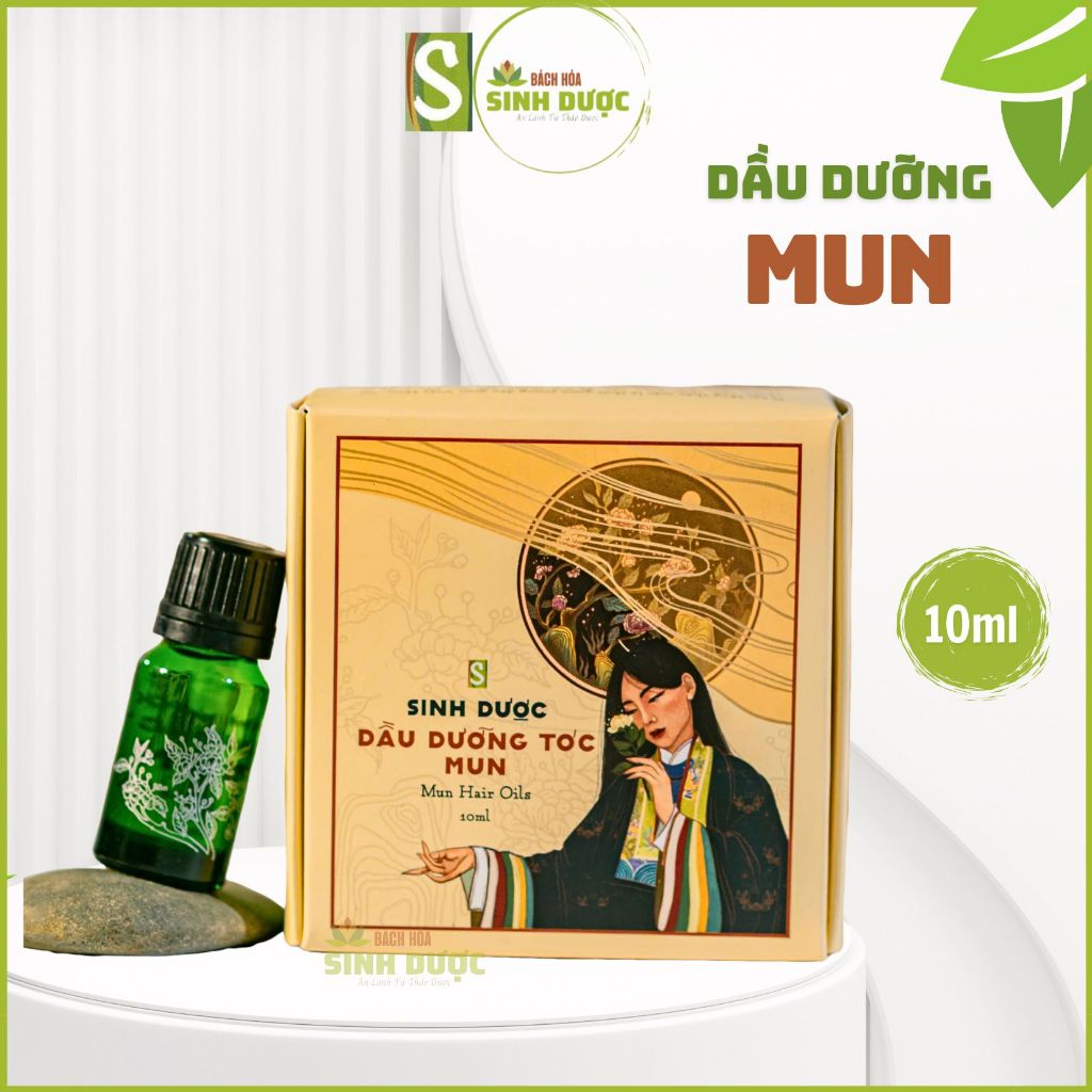 Dưỡng Tóc MUN Thảo Dược HTX Sinh Dược 10ml, dưỡng hỗ trợ mọc tóc, mềm tóc