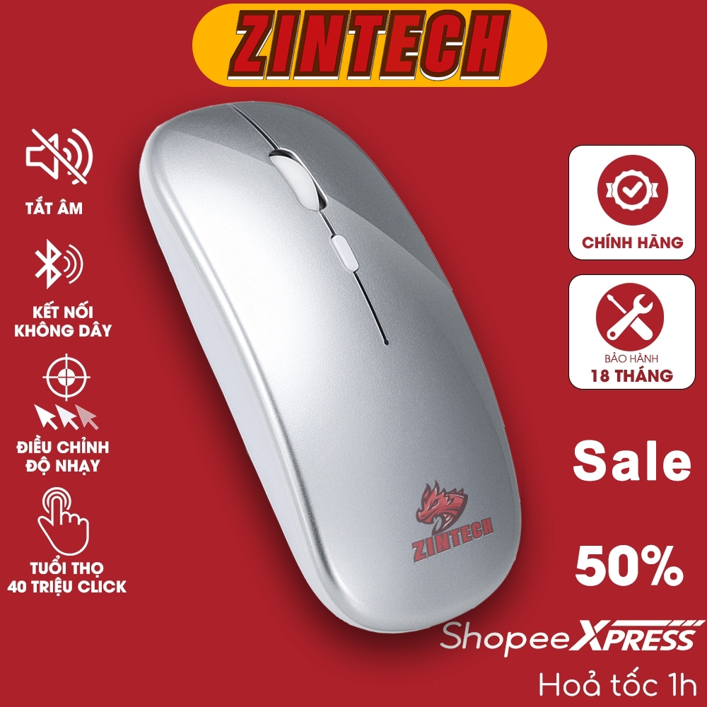 Chuột Ko Dây Bluetooth Tự Sạc Pin Z1 và Z2 Ko Tiếng Click Sạc 1 Lần Dùng 8 Tuần Cho Laptop MCBook PC Tablet PAD