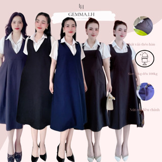 Yếm Bầu GEMMA.LH cổ tim đen và xanh đen , chất mát mịn, có size đến 120kg ( y1)