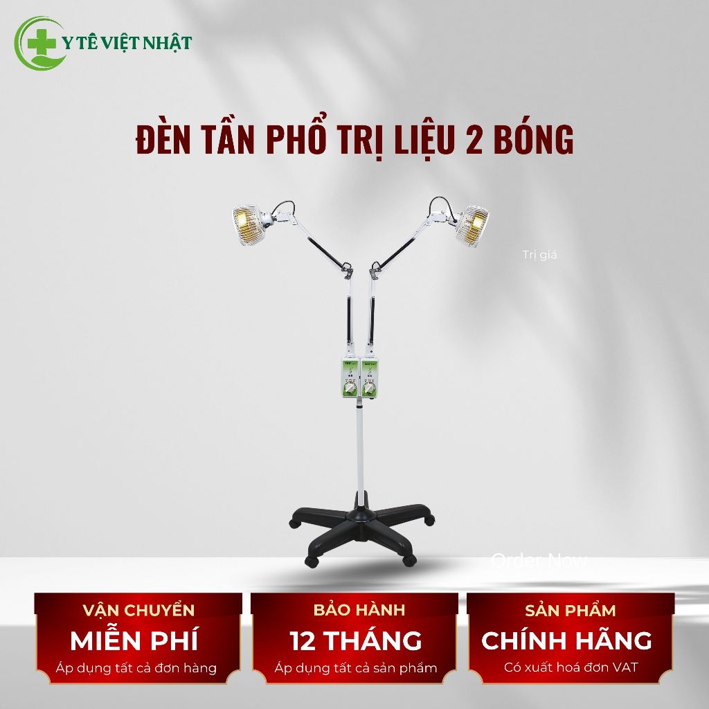 Đèn tần phổ trị liệu 2 bóng chân đen ĐTP2, đèn tần phổ trị liệu, đèn tần phổ