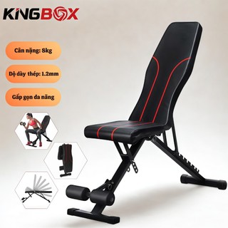  Ghế tập tạ đa năng Kingbox 8006 Ghế Tập gym tại nhà gấp gọn 6 cấp độ điều chỉnh - Tải trọng 120kg 