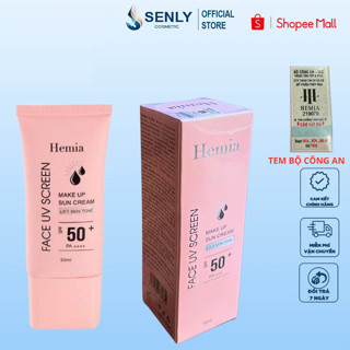 Kem chống nắng Hemia nâng tone trắng da kiềm dầu cho da dầu mụn da khô da nhạy cảm  50ml