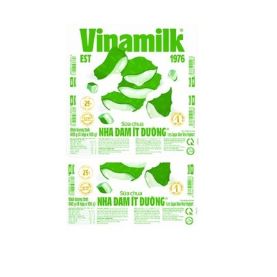 [Hàng tặng không bán]  6 hộp Sữa chua ăn Vinamilk Nha Đam ít đường 100g Yaourt