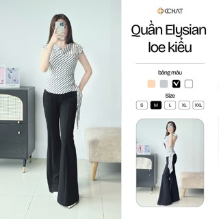 Quần Ống Rộng CCHAT Dáng Loe Kiểu Elysian Chất Liệu Umi Co Giãn Tốt 15QDC2017ET