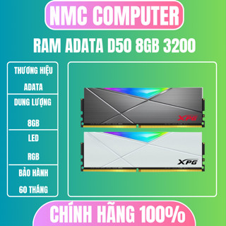 RAM máy tính PC ADATA XPG SPECTRIX RGB D50 8GB 3200MHz DDR4 chính hãng bảo hành 60 tháng