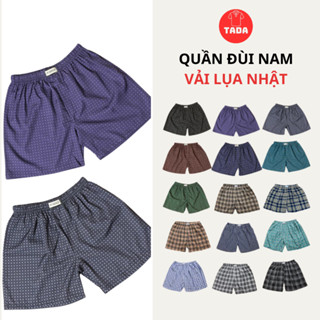 Quần đùi nam vải LỤA NHẬT mặc mát cực khi ngủ, nhiều màu, hạn chế nhăn, đủ size từ 45kg - 90kg