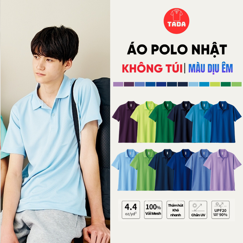 Áo Thun Polo Nhật Không Túi Nam/Nữ Form Rộng 38 - 130Kg - Thun Nhật Cao Cấp - Chống Nắng - Mặc Mát - Bền Màu| MÀU DỊU ÊM