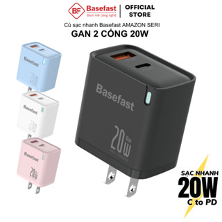 Củ sạc nhanh 20W Basefast cốc sạc 2 cổng chống quá tải nhiệt cho iP xr 11 12 13 14pro samsung xiaomi 