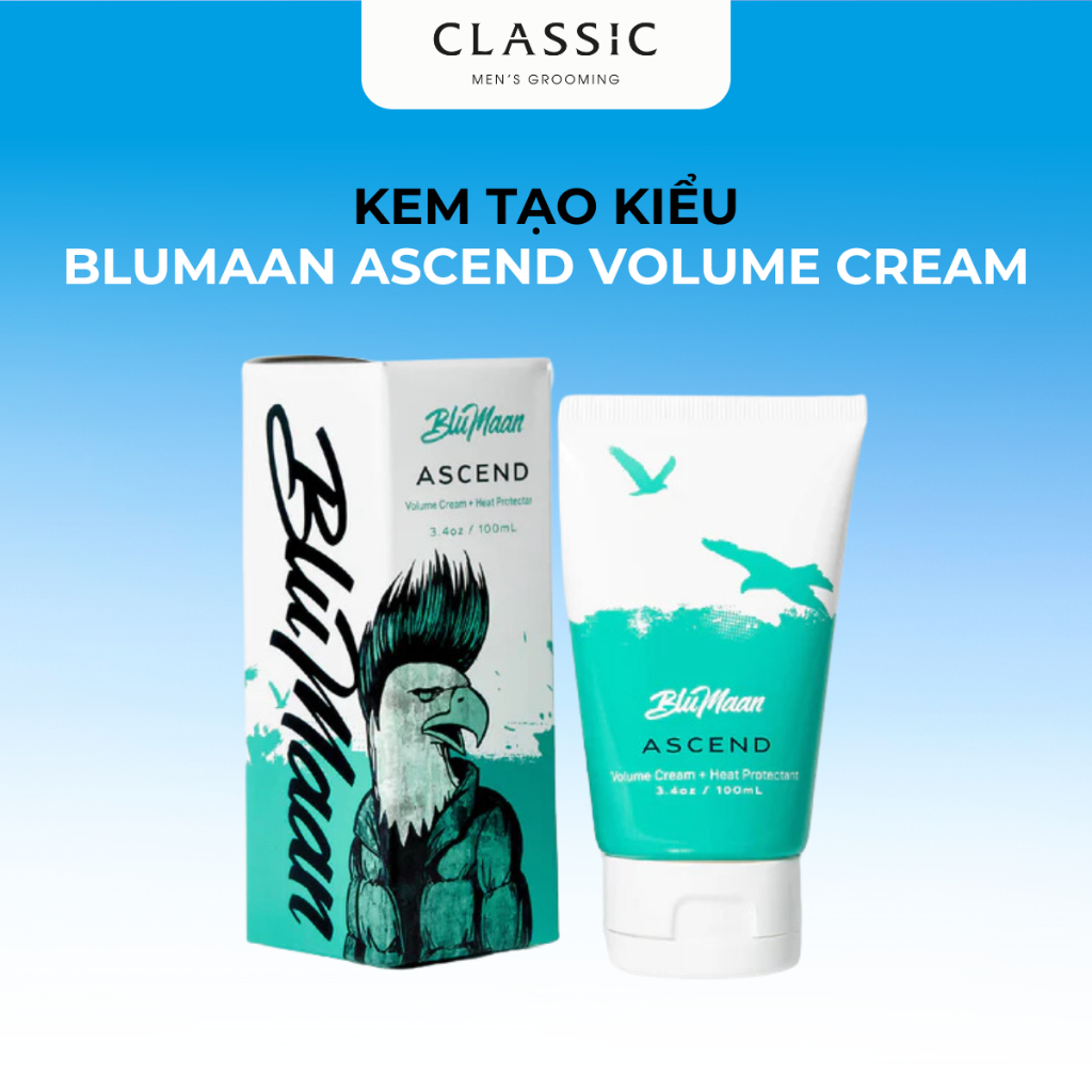 Kem Tạo Kiểu Tóc Blumaan Ascend Volume Cream + Heat Protectant 100ml