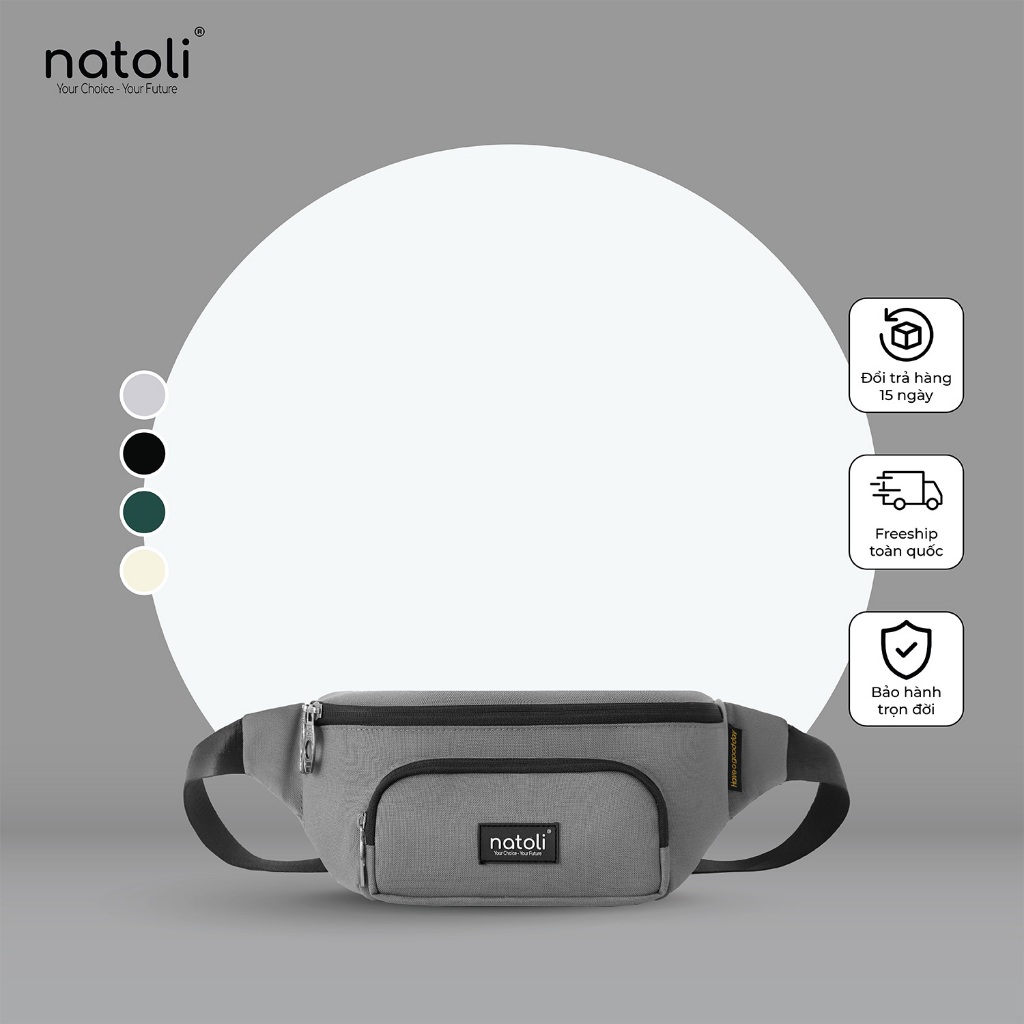 Túi đeo bụng nam nữ chính hãng NATOLI nhiều ngăn chống nước thời trang cao cấp - Cali Cross Bag T14