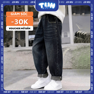 Quần jean ống xuông Baggy SIZE ĐẠI từ 25-35kg cho bé trai mẫu mới - Tun Kit