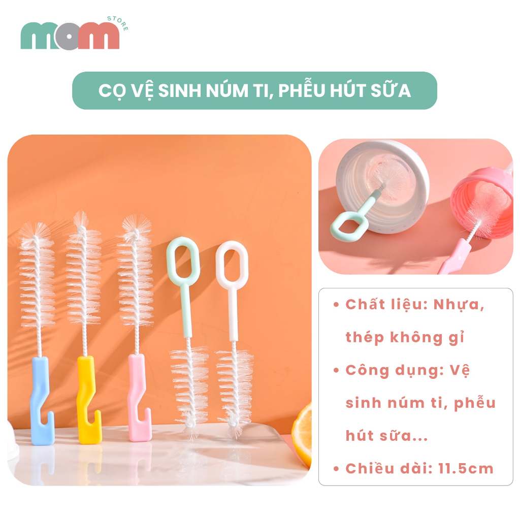 Cọ Vệ Sinh Ống Hút Máy Hút Sữa, Vệ Sinh Phễu Hút Sữa, Dây Khí Hút Sữa