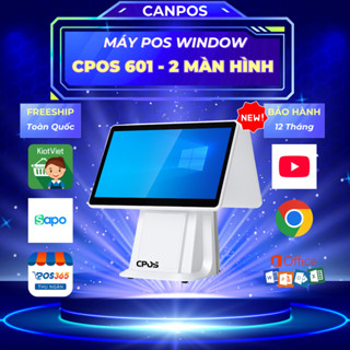  Máy pos cảm ứng Window CPOS601 - 2 Màn hình 15.6 inch   Mới   