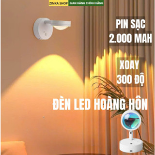 Đèn LED Hoàng Hôn Cảm Ứng Sạc Pin Không Dây – Đèn Ngủ Trang Trí Decor Phòng Ngủ Phòng Khách Chụp Ảnh Quay Phim ZINKA