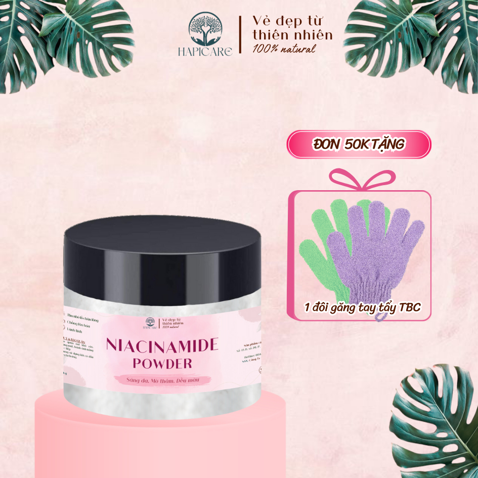 Bột Niacinamide/ Vitamin B3 - Trắng da, mờ thâm nám, kiểm soát dầu nhờn - 30 g, 5g