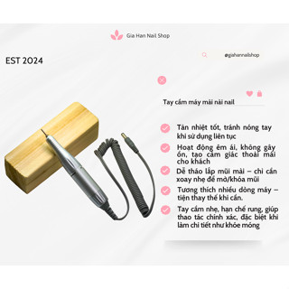  Tay cầm máy mài nài nail thay được cho tất cả các dòng máy  trừ dòng Lugx  - GIA HAN Nail 