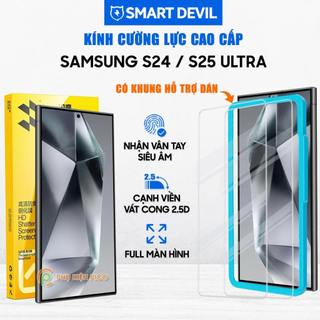 Kính cường lực Samsung S24 Ultra   S25 Ultra full màn hình hãng Smart Devil - Dán màn hình Samsung Galaxy S25 Ultra 