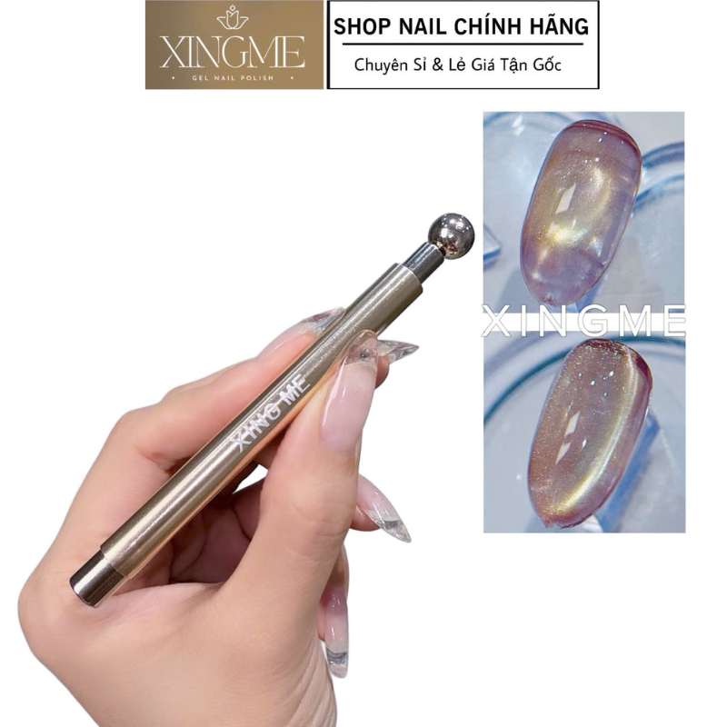 Nam châm 2 đầu bi tròn hơ mắt mèo XINGME [XINGME.NAIL]