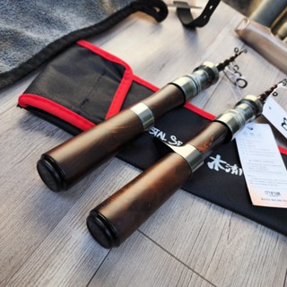   Mẫu Mới - Cán Gỗ  Cần Lure Rút Cao Cấp Mini pha lê Suối - Crystal Spring - Độ Cứng L 