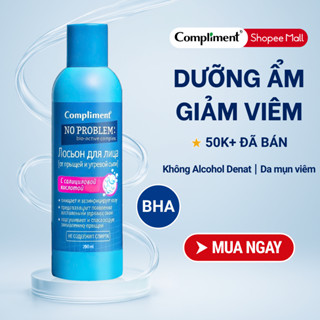 Toner Compliment No Problem Dưỡng Ẩm - Nước Hoa Hồng Lotion Cho Da Dầu Mụn 200ml