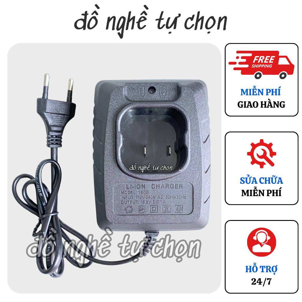 Sạc cốc 16.8v sạc pin 16.8 đến 18v chân pin nội địa donke dùng cho các loại pin 4 cell, 8 cell sạc p