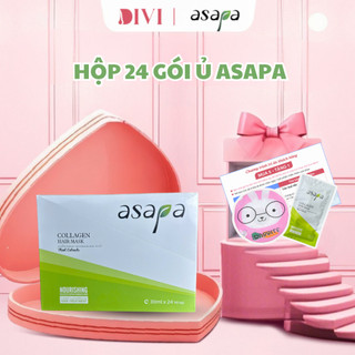  Hộp 24 gói 30ml kem ủ Collagen phục hồi tóc hư tổn dưỡng tóc suôn mượt Asapa tiện lợi dùng thử đem đi du lịch - Divi 