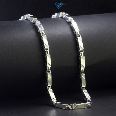 Dây chuyền bạc nam đốt trúc vuông cao cấp DCK0120 - Trang Sức TNJ