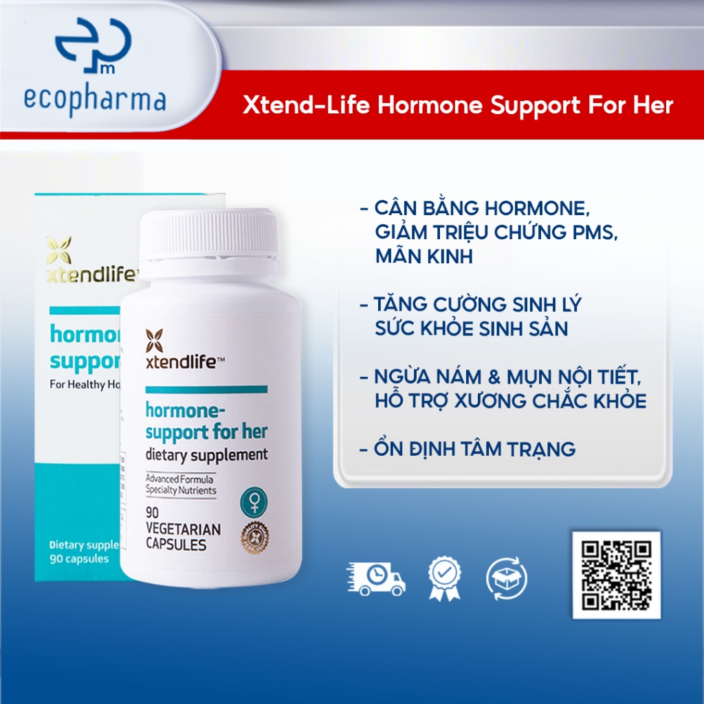 Viên hỗ trợ nội tiết tố phụ nữ Hormone Support For Her Xtend-Life (90 Viên)