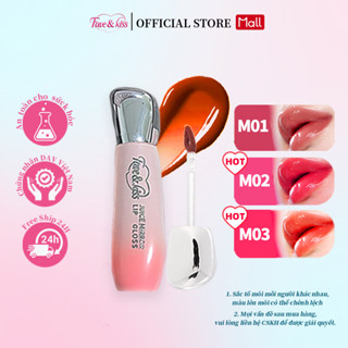 FACE KISS Son bóng môi lipstick cherry color juicy mirror gloss son kem nhung lâu trôi dưỡng ẩm làm trắng môi Dưỡng ẩm